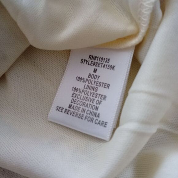 Knitworks Beige Floral Boho Flowy Top Size Medium - Picture 6 of 9